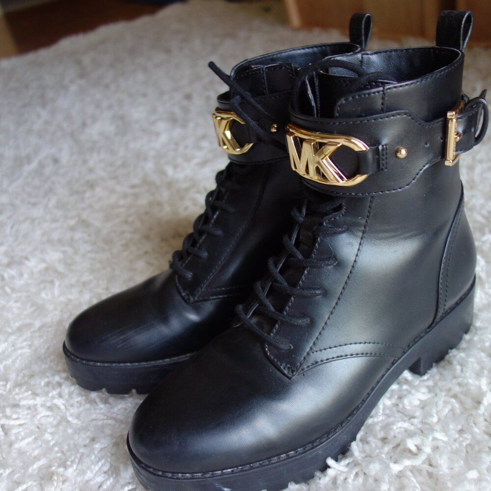 Michael Kors Kincaid Leather Zip Combat Boot - size 6M - NEW - Picture 6 of 16